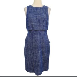 J Crew Blue Sheath Dress